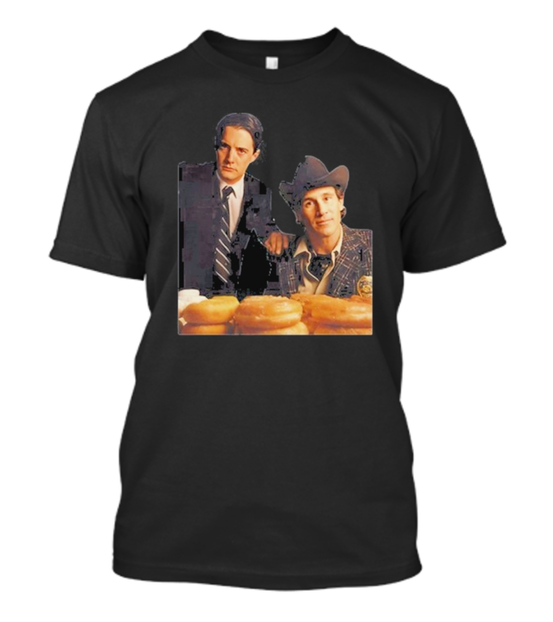 Twin Peaks Kyle MacLachlan Michael Ontkean Coffee Donuts T-Shirt