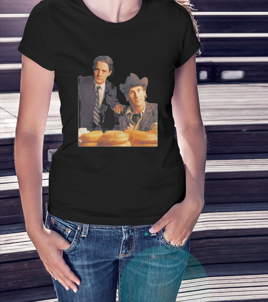 Twin Peaks Kyle MacLachlan Michael Ontkean Coffee Donuts T-Shirt