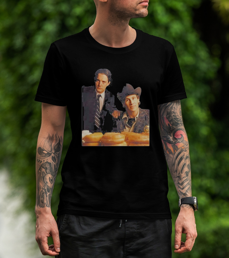 Twin Peaks Kyle MacLachlan Michael Ontkean Coffee Donuts T-Shirt