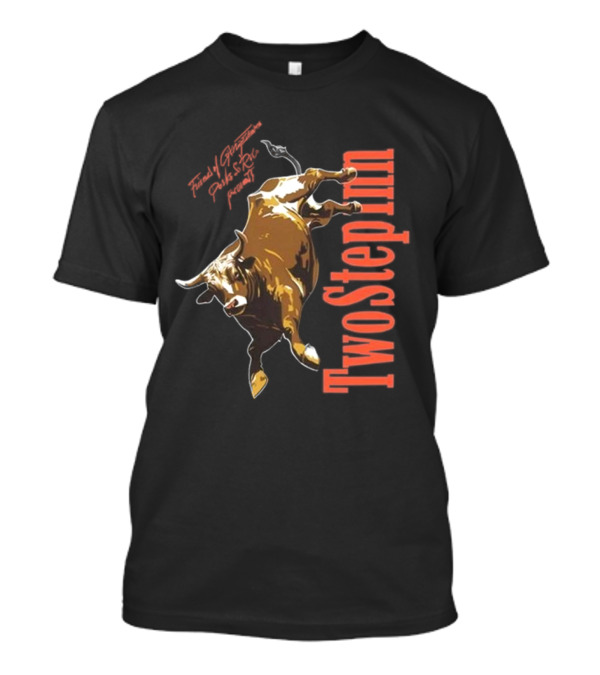 Two Step Inn Buckin’ Bull Vintage Style Retro T-Shirt