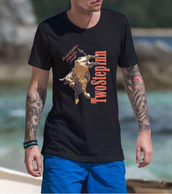 Two Step Inn Buckin’ Bull Vintage Style Retro T-Shirt