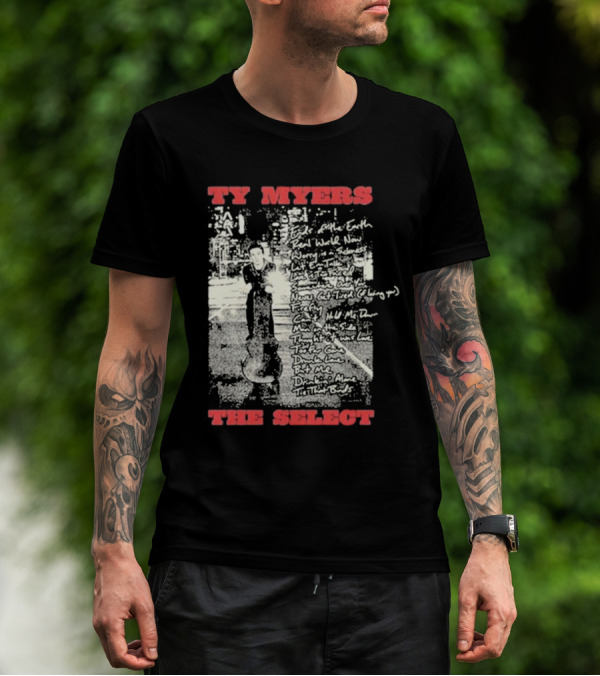 Ty Myers The Select Handwriting Collage T-Shirt