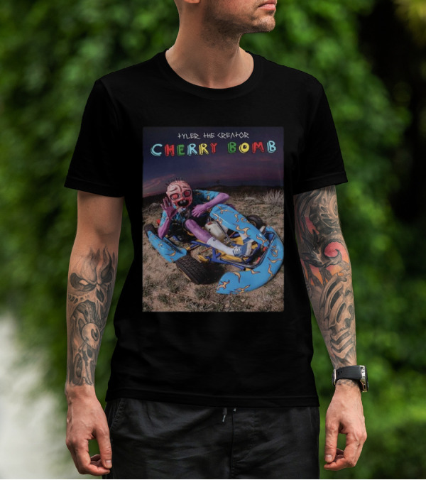 Tyler The Creator Cherry Bomb Riding Go Kart 10 Years Anniversary T-Shirt