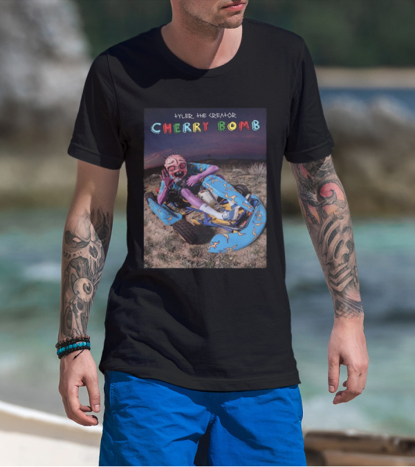 Tyler The Creator Cherry Bomb Riding Go Kart 10 Years Anniversary T-Shirt