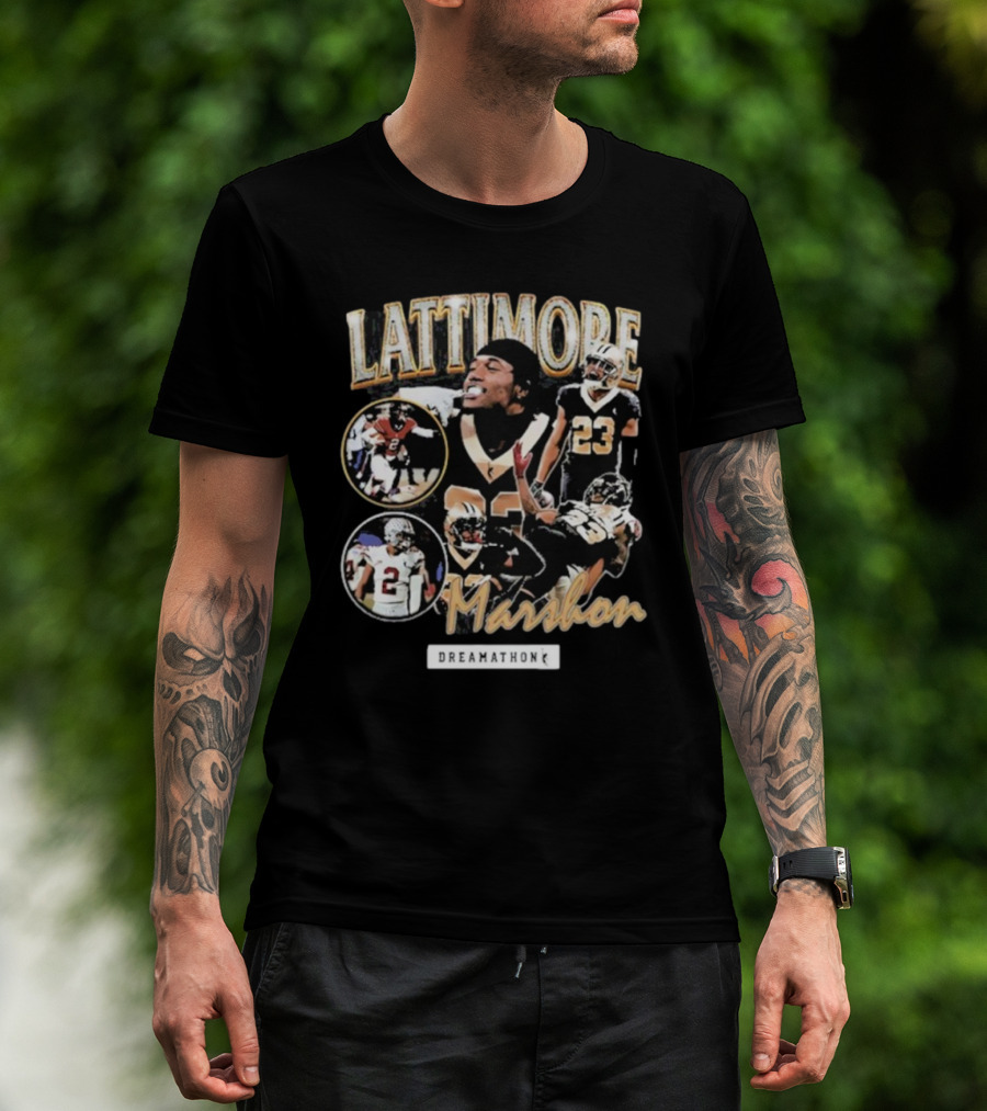 Lattimore Marshon Dreamathon Football Tribute Imagery T-Shirt