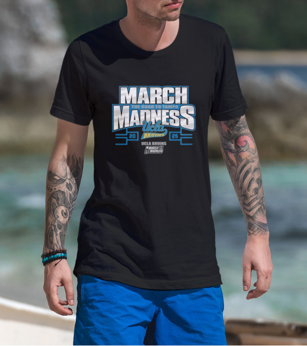 UCLA Bruins March Madness 2025 The Road To Tampa NCAA Women's Basketball Tournament T-Shirt