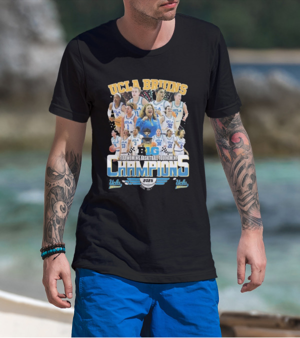 UCLA Bruins B1G TIAA Women's Basketball Tournament Champions 2025 T-Shirt