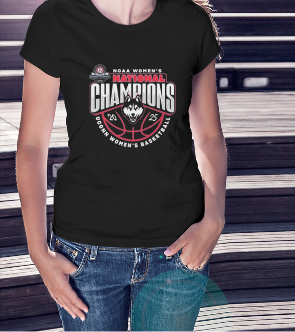 UConn Huskies 2025 NCAA Women's Basketball National Champions T-Shirt
