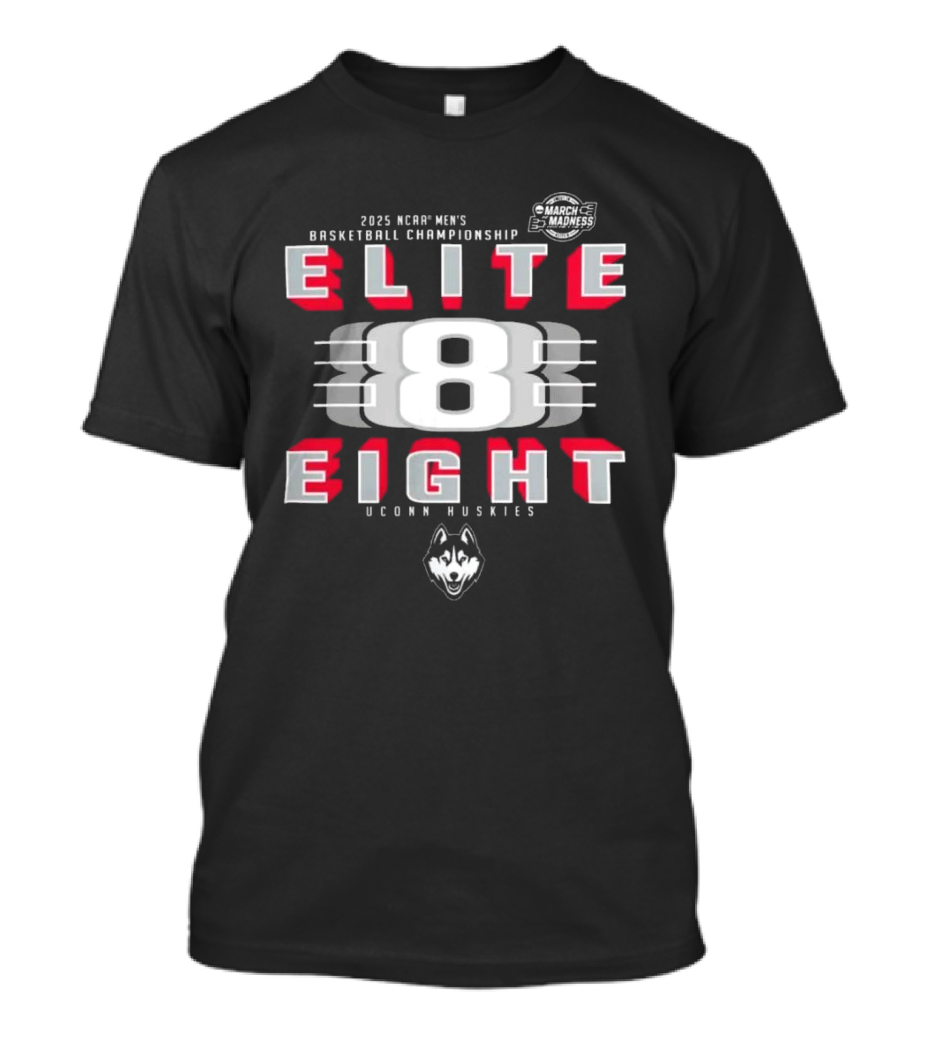 2025 NCAA Men’s Basketball Championship March Madness Elite Eight UConn Huskies T-Shirt