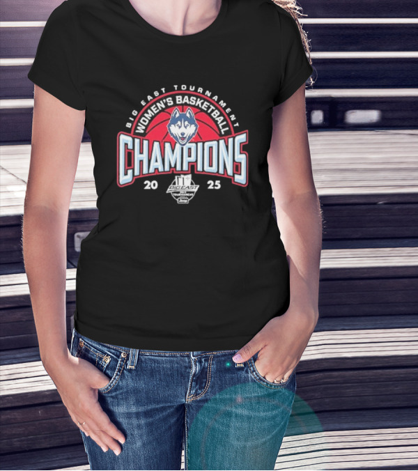 UConn Women’s Basketball Big East Tournament Champions 2025 T-Shirt