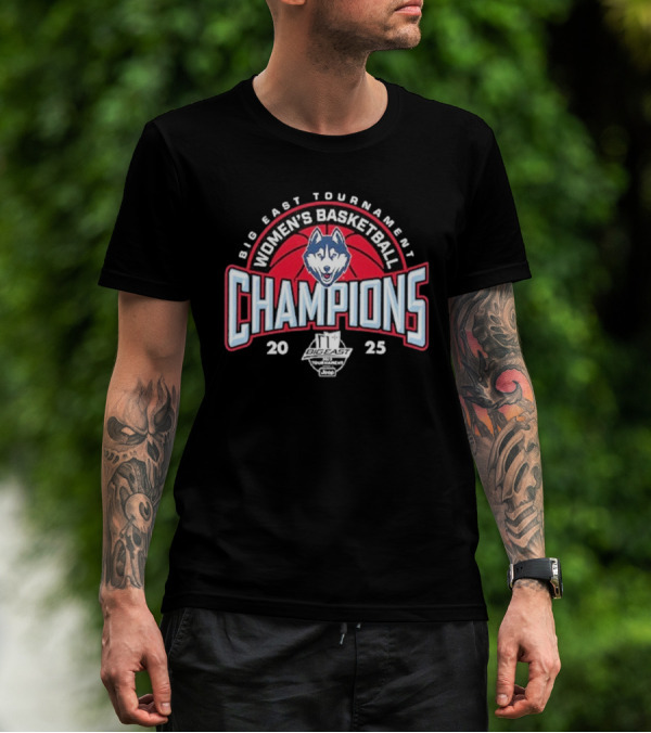 UConn Women’s Basketball Big East Tournament Champions 2025 T-Shirt