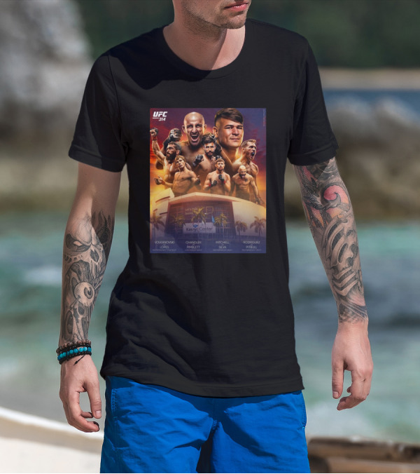 UFC 314 Volkanovski Vs Lopes Featherweight Title Bout Chandler Vs Pimblett Lightweight Bout Mitchell Vs Silva Featherweight Bout T-Shirt