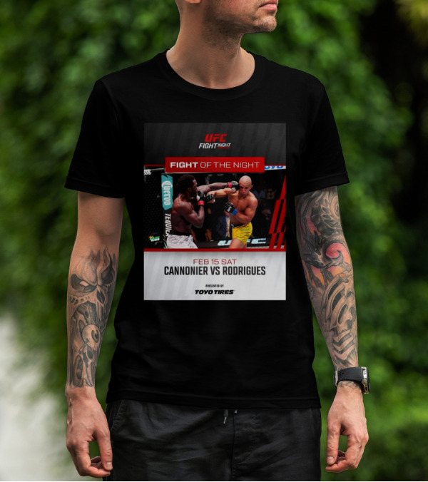 UFC Fight Night February 15 2025 Cannonier Vs Rodrigues Fight Of The Night T-Shirt