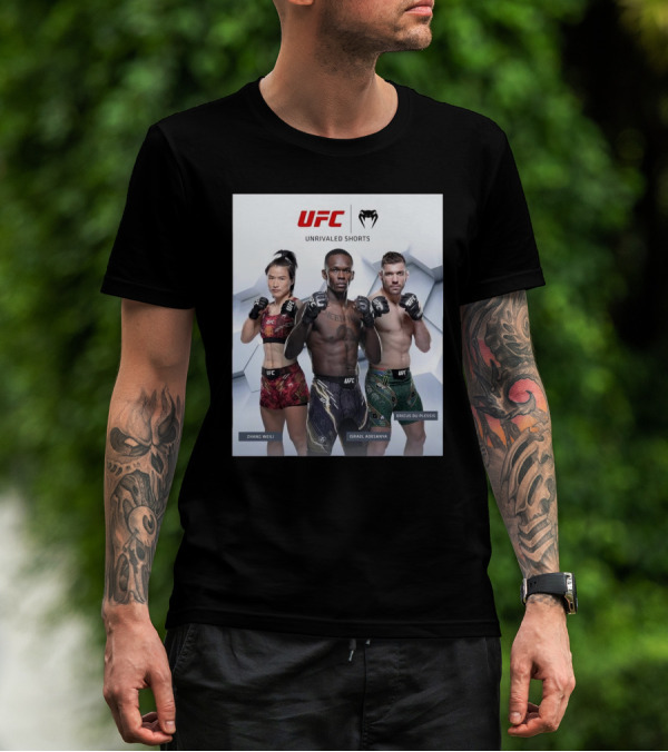 UFC Unrivaled Shorts Zhang Weili Israel Adesanya Dricus Du Plessis T-Shirt