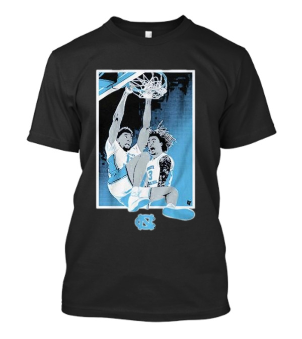 UNC Basketball Jalen Washington Elliot Cadeau Dunk Illustration T-Shirt