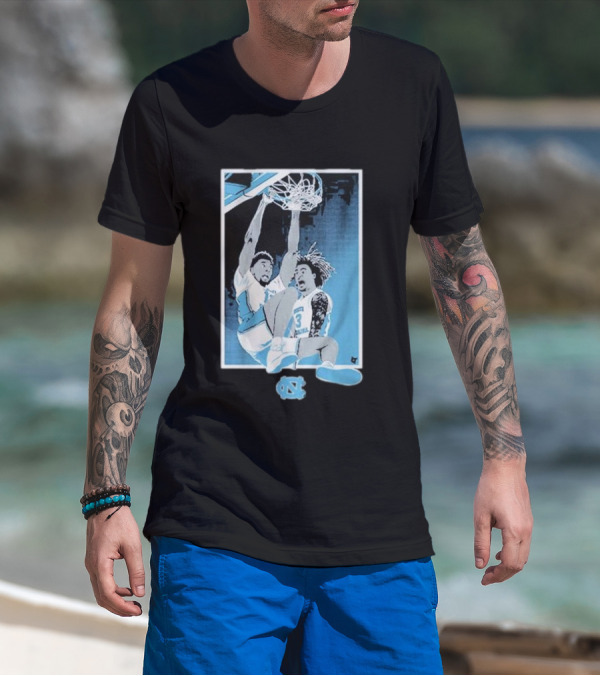 UNC Basketball Jalen Washington Elliot Cadeau Dunk Illustration T-Shirt