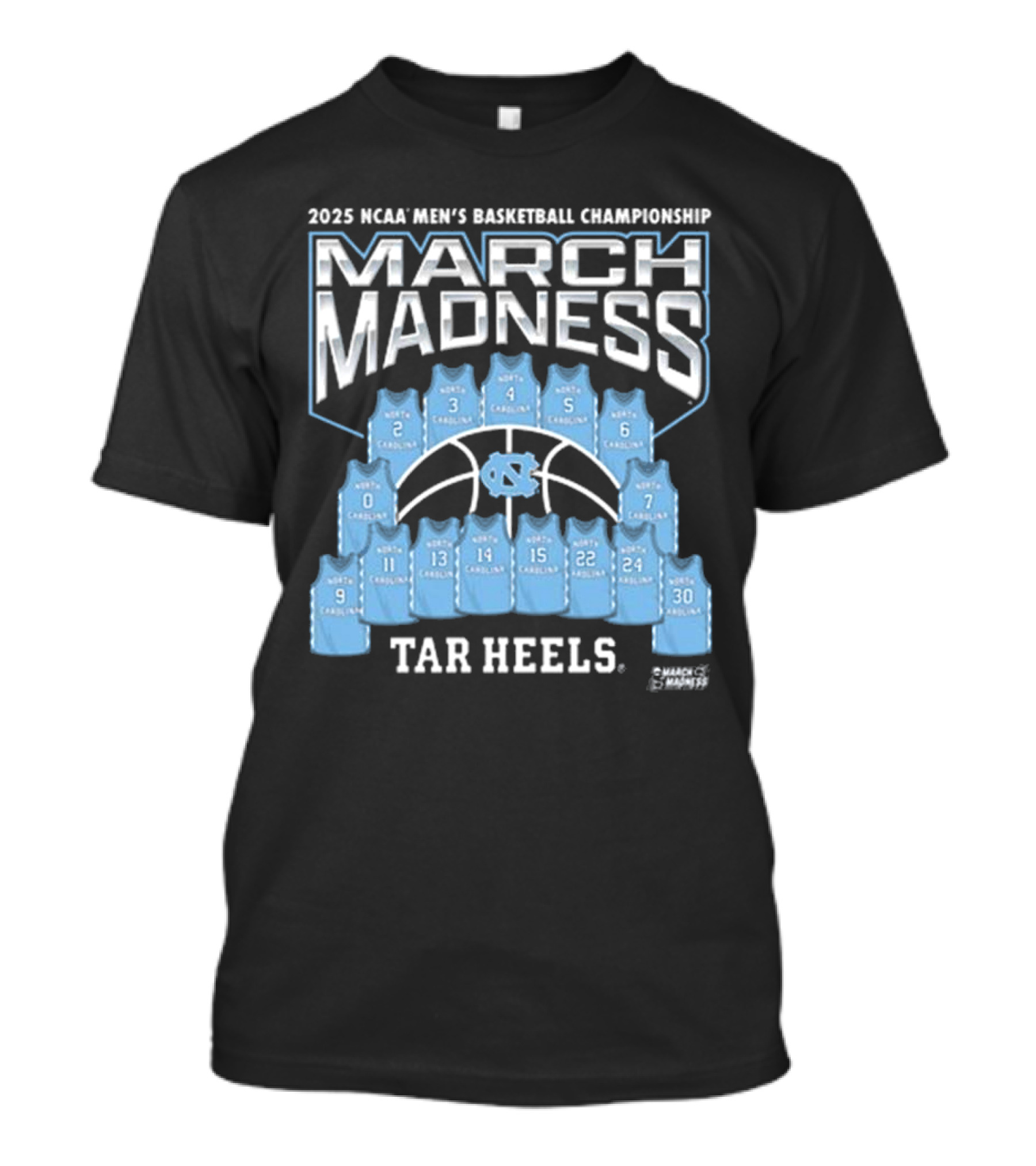 2025 NCAA Men’s Basketball Championship March Madness UNC Tar Heels T-Shirt