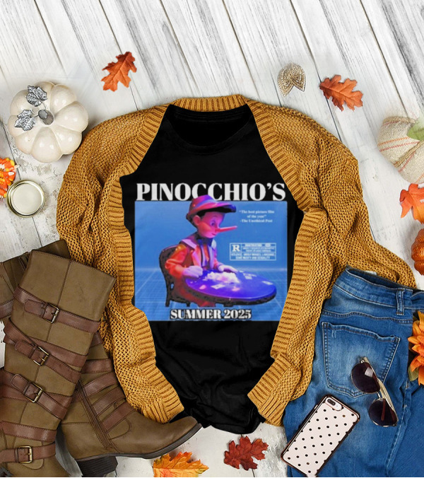 Pinocchio’s Summer 2025 Unethical Threads Movie Parody T-Shirt