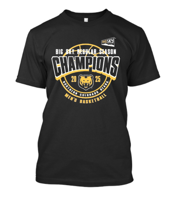 Big Sky Regular Season Champions 2025 Northern Colorado Bears Men's Basketball T-Shirt