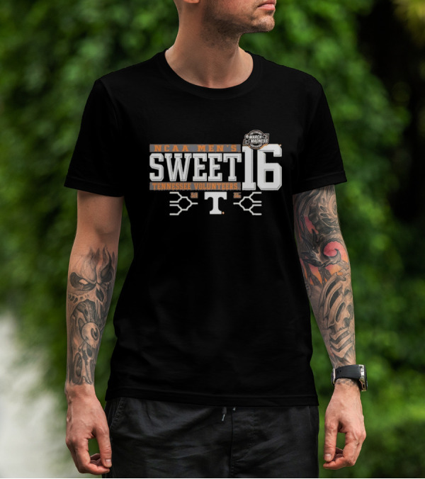 University Of Tennessee Volunteers 2025 NCAA Men’s Sweet 16 March Madness T-Shirt