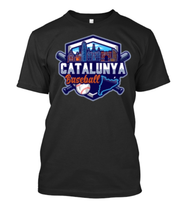 USSSA Catalunya Baseball Week March 11-17 2025 Barcelona Cityscape And Batting Icon T-Shirt