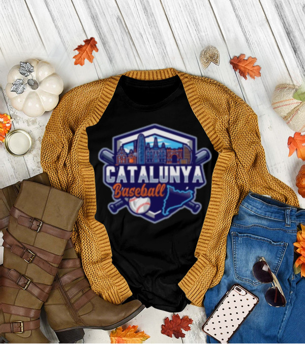 USSSA Catalunya Baseball Week March 11-17 2025 Barcelona Cityscape And Batting Icon T-Shirt