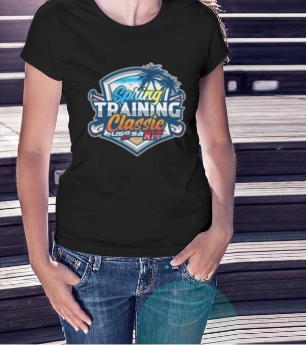 USSSA NIT Spring Training Classic March 22-23 2025 Palm Trees And Crossed Bats T-Shirt