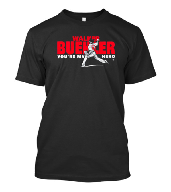 Walker Buehler You’re My Hero Baseball Pitcher Illustration T-Shirt