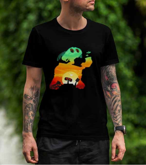 Wall-E Cosmic Recycler Sunset Silhouette T-Shirt