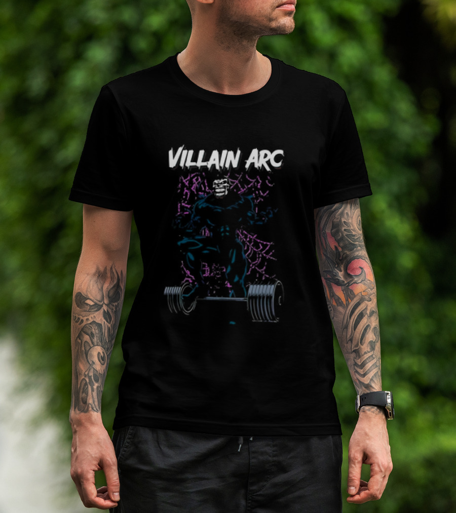 Villain Arc Vintage Weightlifting Neon Aesthetic T-Shirt