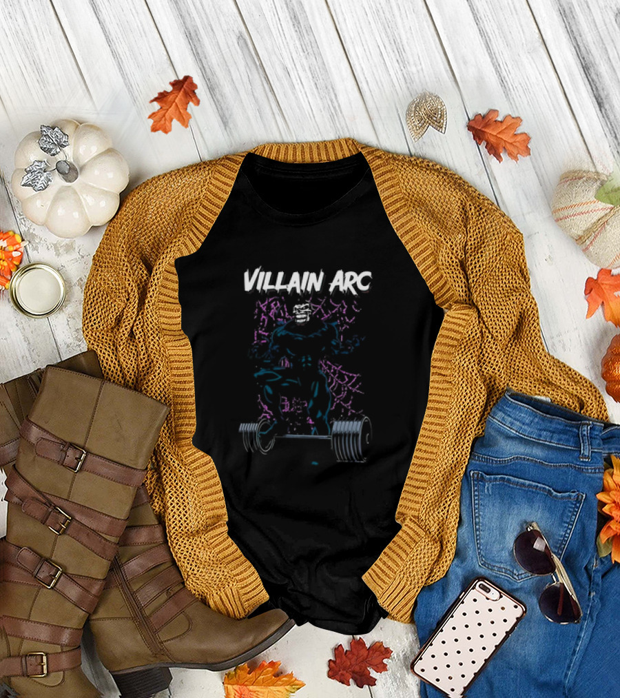 Villain Arc Vintage Weightlifting Neon Aesthetic T-Shirt