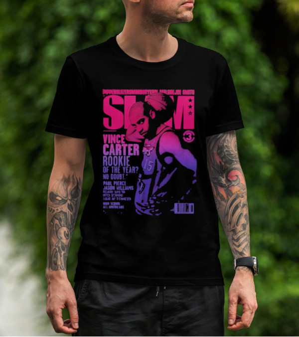 Vince Carter Toronto Rookie Of The Year 1999 SLAM 15 Gradient T-Shirt