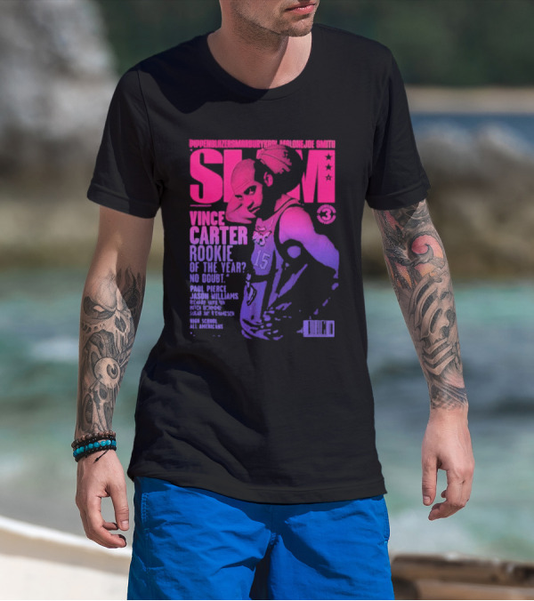 Vince Carter Toronto Rookie Of The Year 1999 SLAM 15 Gradient T-Shirt