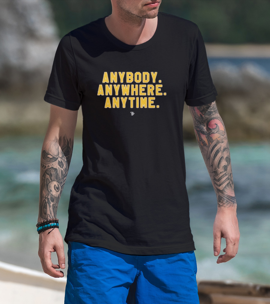 Washington Commanders Anybody Anywhere Anytime T-Shirt
