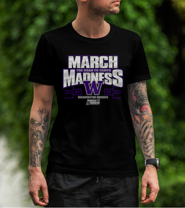 Washington Huskies 2025 March Madness The Road To Tampa T-Shirt