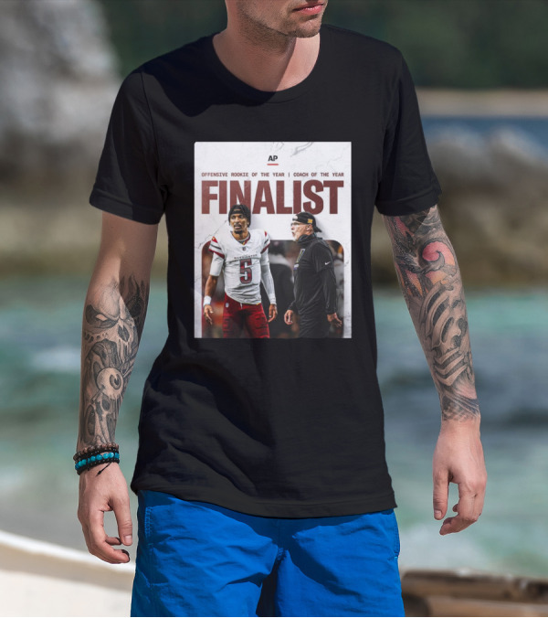 Washington Commanders Jayden Daniels Offensive Rookie And Dan Quinn Coach Finalist T-Shirt