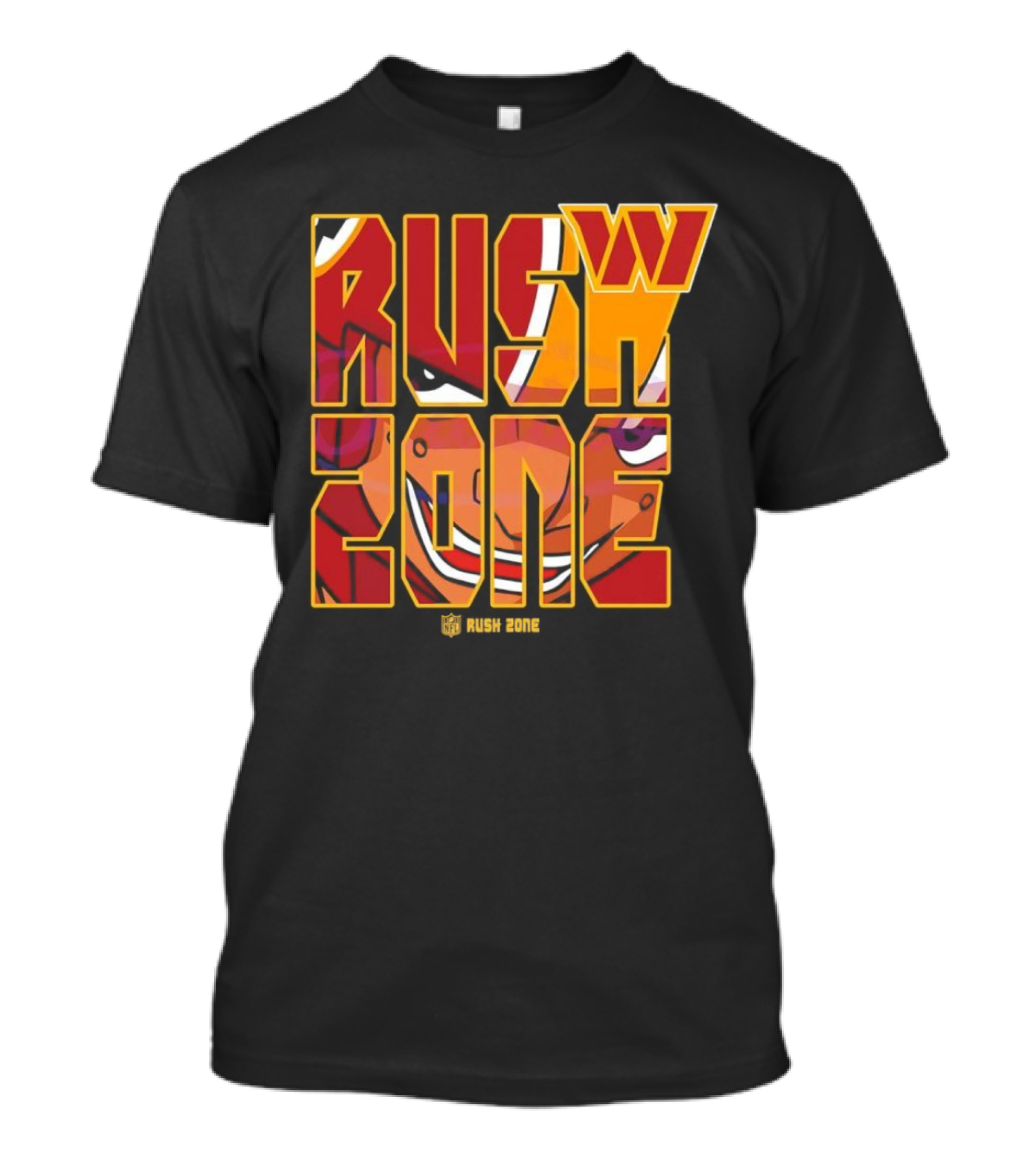 Washington Commanders NFL Rush Zone Cartoon Football T-Shirt