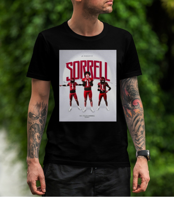 Washington State Cougars Sorrell DB Trillion Signed Football Palouse T-Shirt