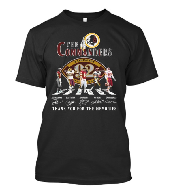 Washington Commanders Thank You For The Memories 1932-2022 Player Signatures T-Shirt
