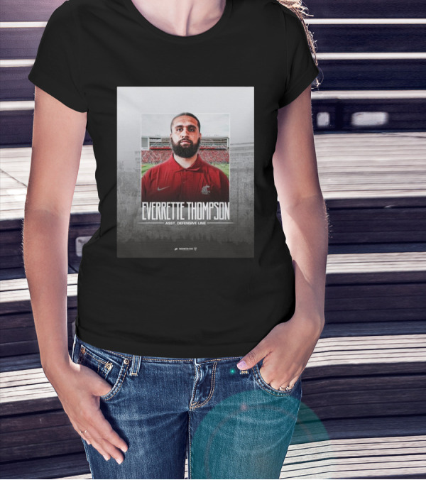 Washington State Football Everette Thompson Assistant Defensive Line Coach Palouse Stadium T-Shirt