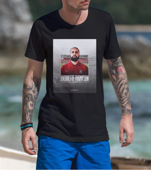 Washington State Football Everette Thompson Assistant Defensive Line Coach Palouse Stadium T-Shirt