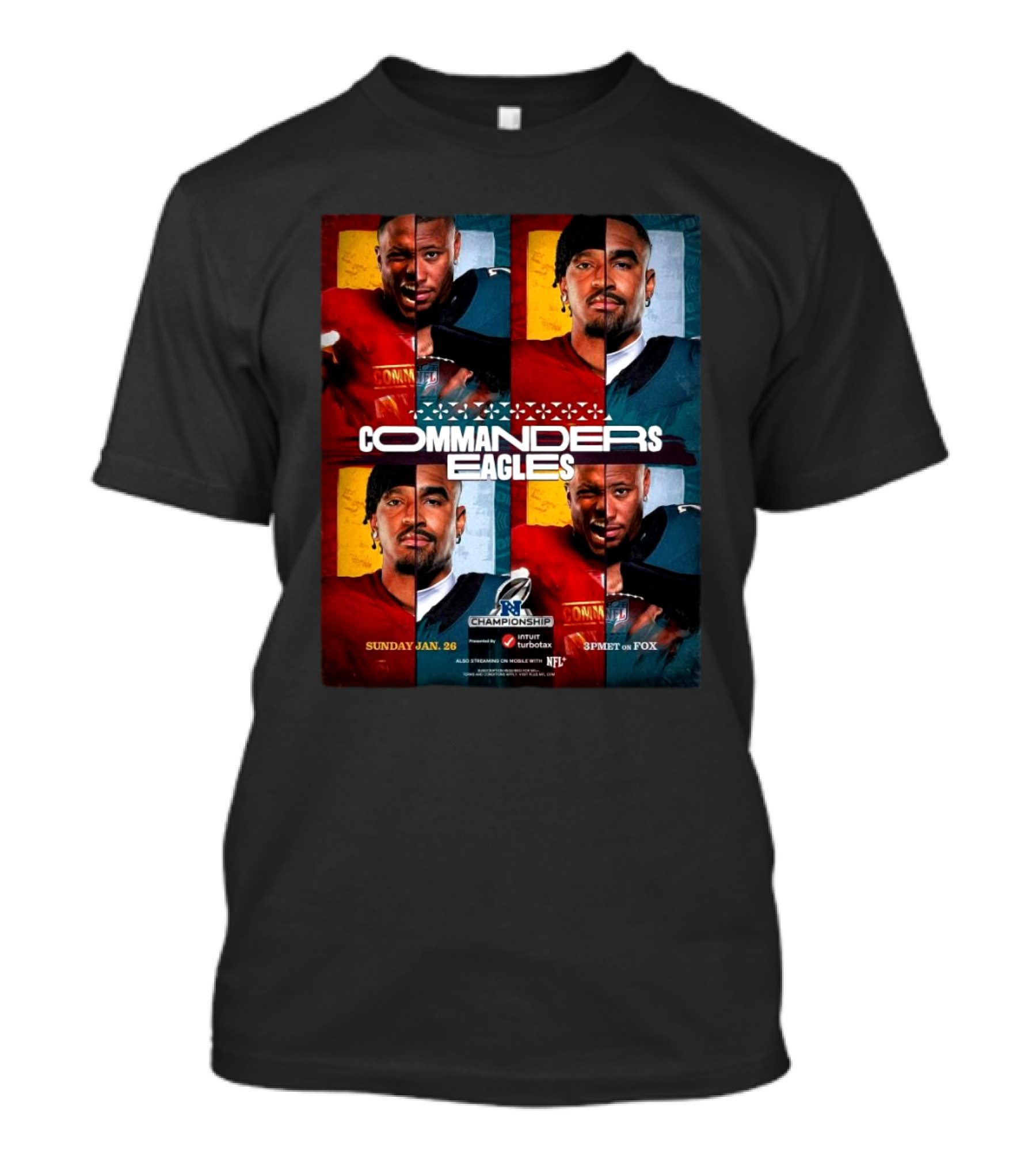 NFC Championship Washington Commanders Vs Philadelphia Eagles Sunday Jan 26 3PM ET On FOX NFL T-Shirt