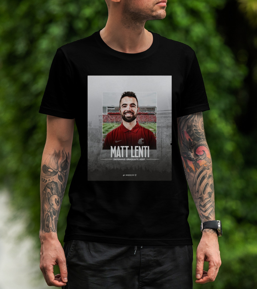 Matt Lenti Defensive Graduate Asst Washington State Cougars Palouse Football T-Shirt
