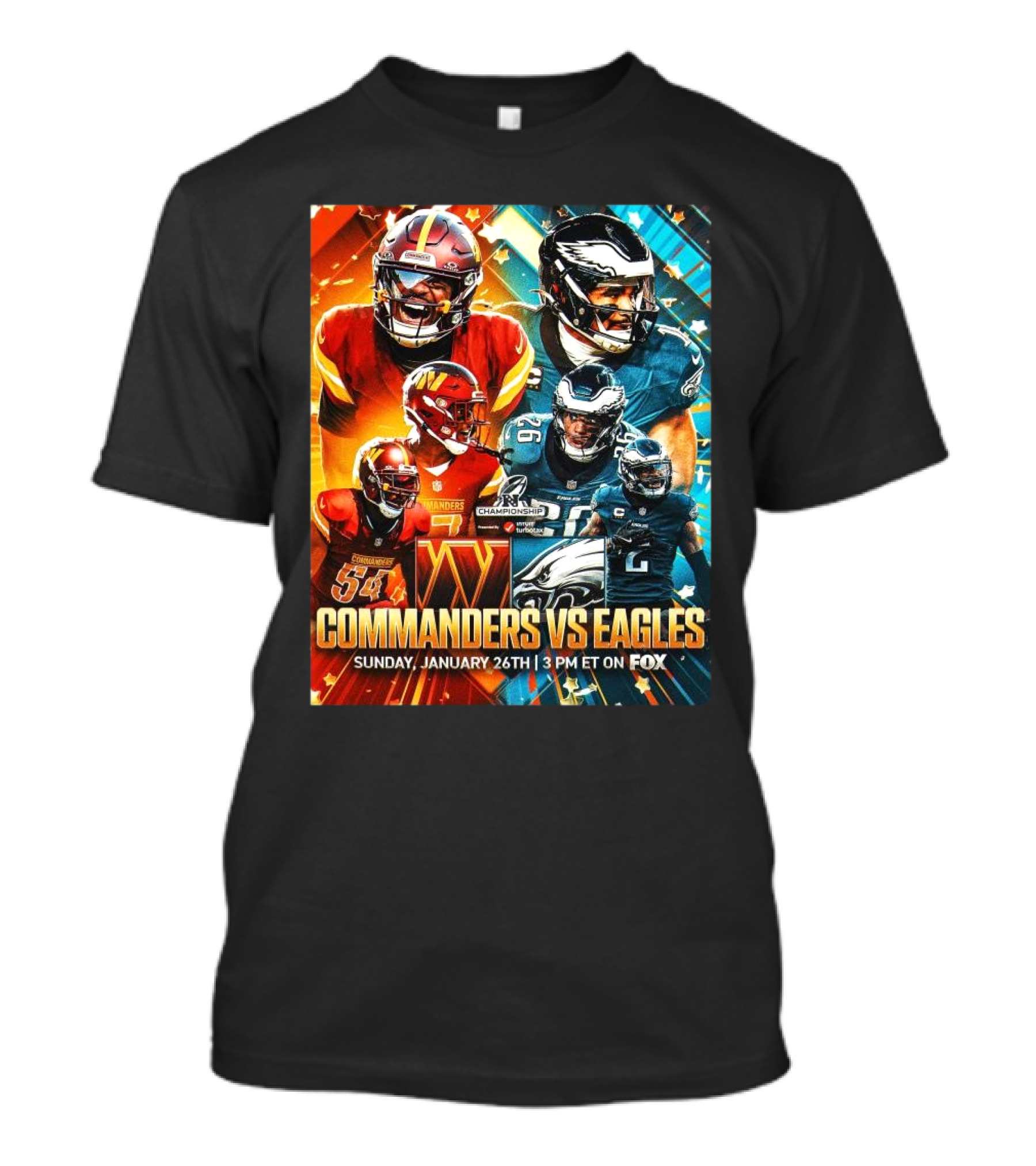 Commanders Vs Eagles NFL Championship Matchup January 26th 3 PM ET On FOX T-Shirt