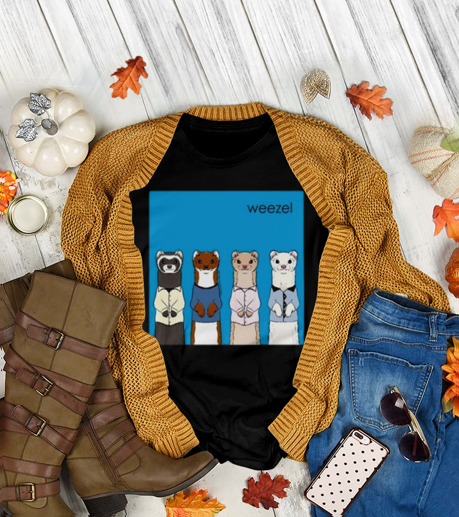 Weezel Weasel in Colorful Outfits Quartet T-Shirt
