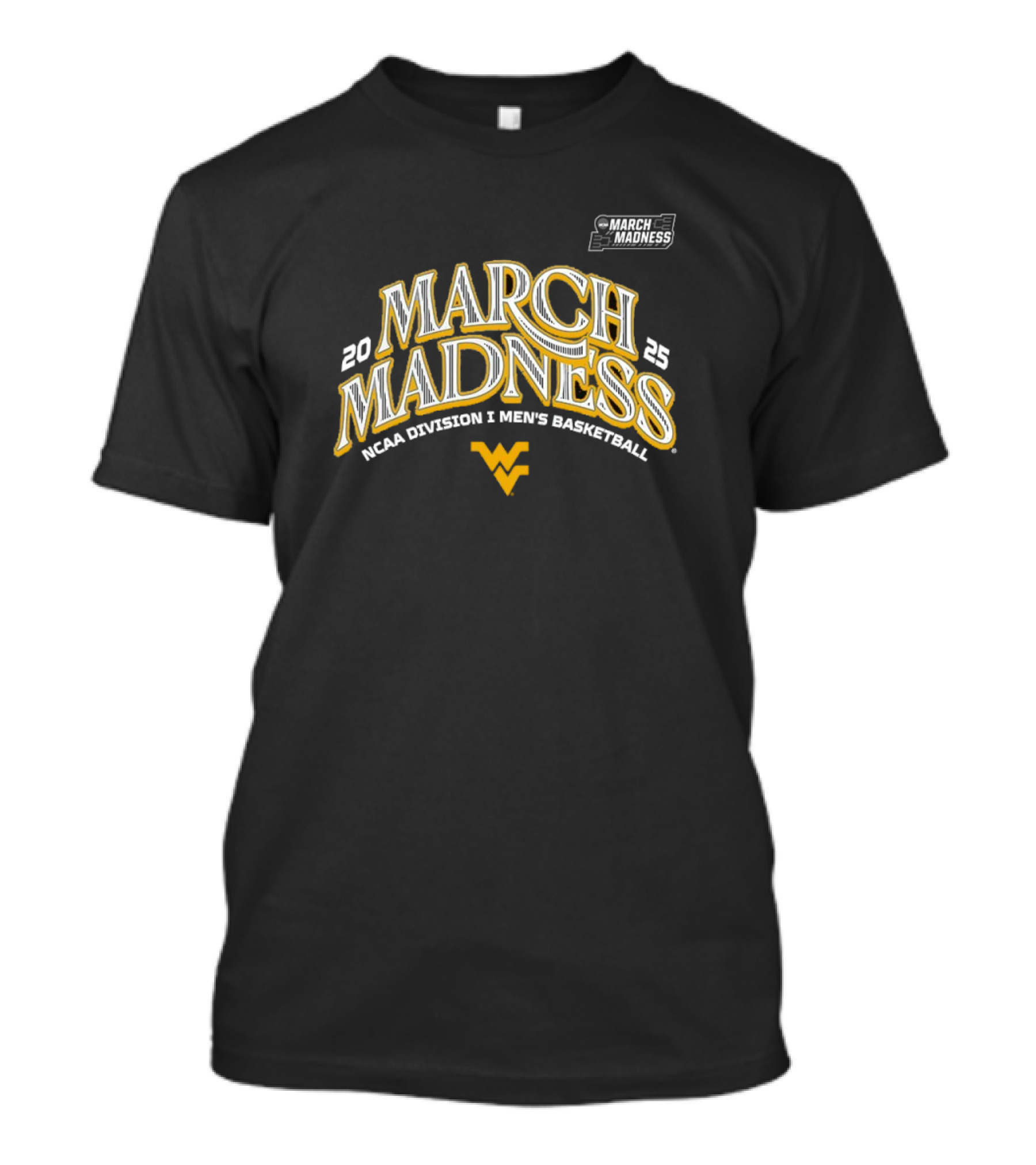 West Virginia Men's Basketball 2025 NCAA March Madness T-Shirt