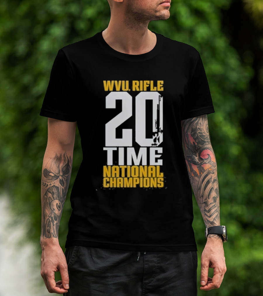 West Virginia WVU Rifle 20 Time National Champions T-Shirt