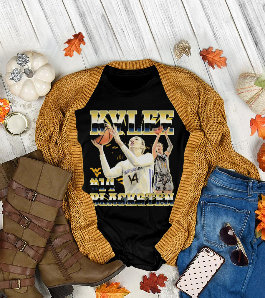 West Virginia Mountaineers Basketball Kylee Blacksten #14 T-Shirt