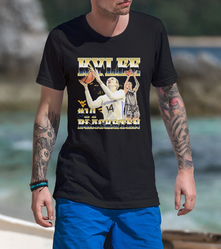 West Virginia Mountaineers Basketball Kylee Blacksten #14 T-Shirt
