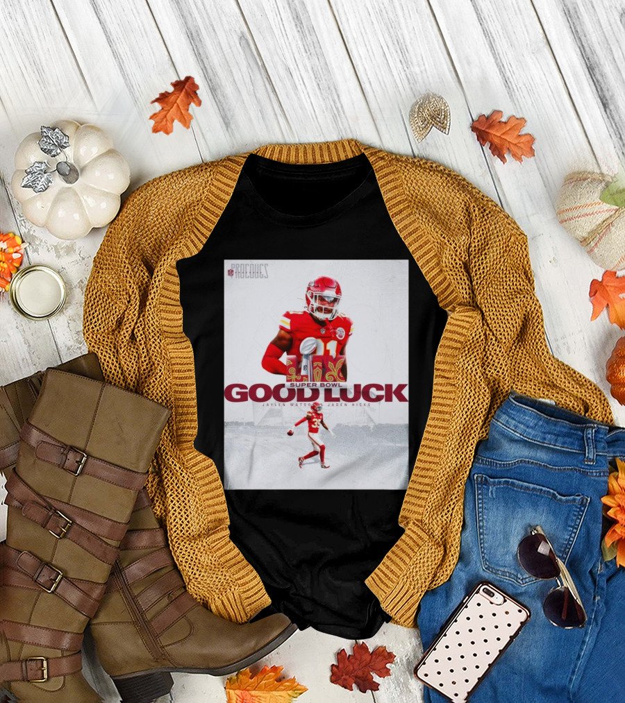NFL Kansas City Chiefs Good Luck Super Bowl LIX Jaylen Watson Jaden Hicks T-Shirt